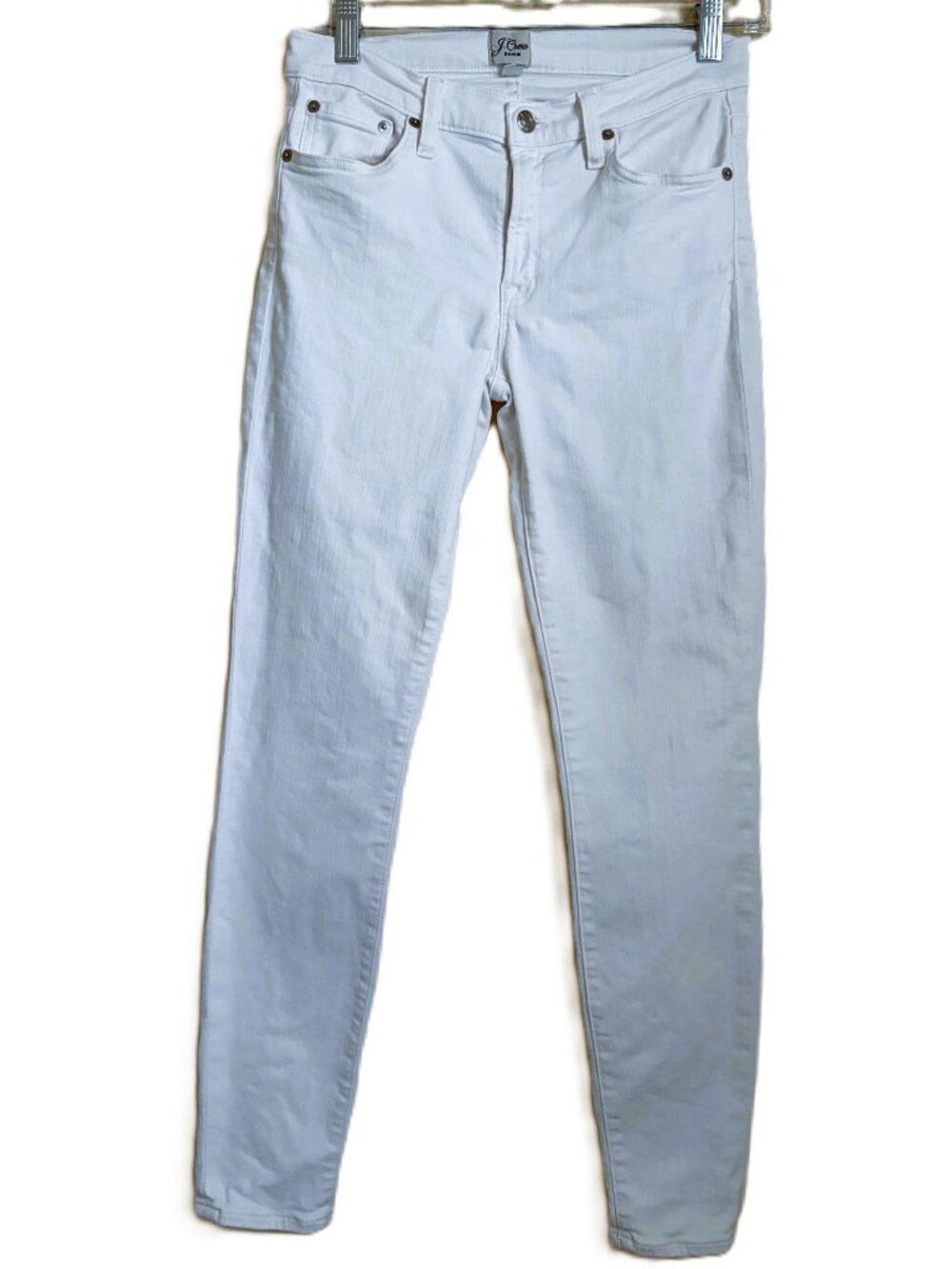 J.Crew 8” Toothpick White Skinny Jeans – Size 27 – Mid Rise